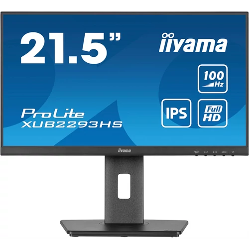 IIYAMA ProLite monitor, IPS, 21.5", 1920x1080, 16:9, 300 cd / m˛, 1ms, 1000:1, HDMI / DisplayPort / VGA, Iiyama