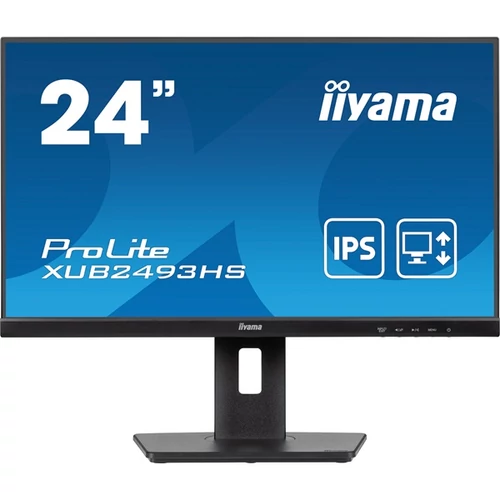 iiyama Prolite IPS monitor, 23,8", 1920 x 1080, 16:9, 250cd, 0,5ms, 1300:1 HDMI / DP, XUB2493HS-B6 Iiyama