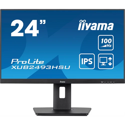 IIYAMA ProLite monitor, IPS, 23.8",1920x1080, 16:9, 300 cd / m˛, 1ms, 1300:1, HDMI / DisplayPort / USB Iiyama