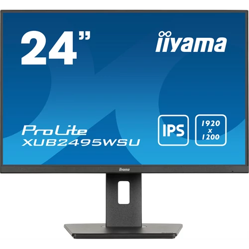 IIYAMA ProLite monitor, IPS, 24.1", 1920x1200, 16:10, 300 cd / m˛, 4ms, 1000:1, HDMI / DisplayPort / USB, Iiyama