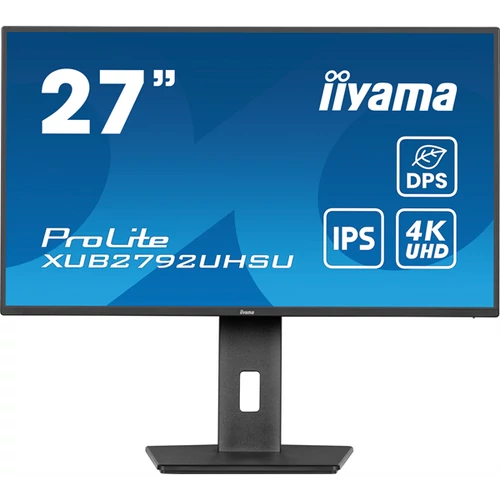 IIYAMA ProLite monitor, IPS, 27", 3840x2160, 16:9, 350 cd / m˛, 4ms, 1300:1, HDMI / DisplayPort / USB Iiyama