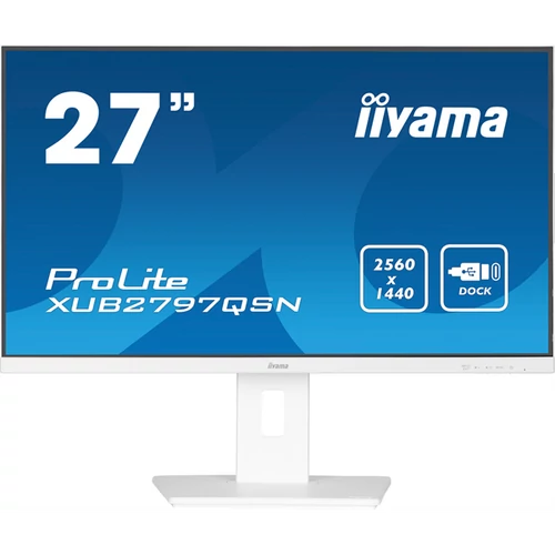 IIYAMA ProLite monitor, IPS, 27", 2560x1440, 16:9, 300 cd / m˛, 1ms, 1300:1, HDMI / DisplayPort / RJ45 Iiyama