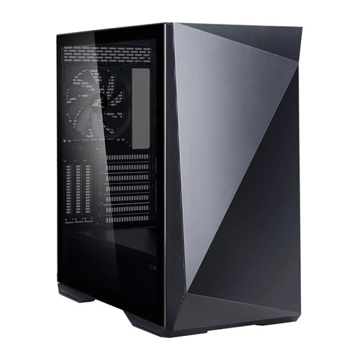 ZALMAN Ház Midi ATX Z9 ICEBERG BK Tápegység nélkül, Fekete Üvegfalú