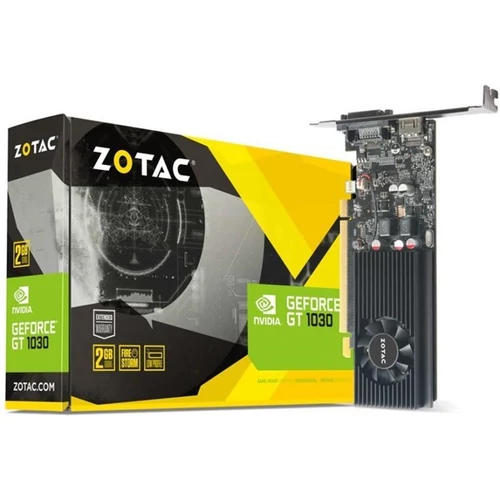 ZOTAC Videókártya PCI-Ex16x nVIDIA GT 1030 2GB DDR5 Low Profile ZOTAC