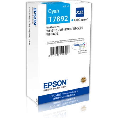 Epson T7892 Patron Cyan 4K (Eredeti)