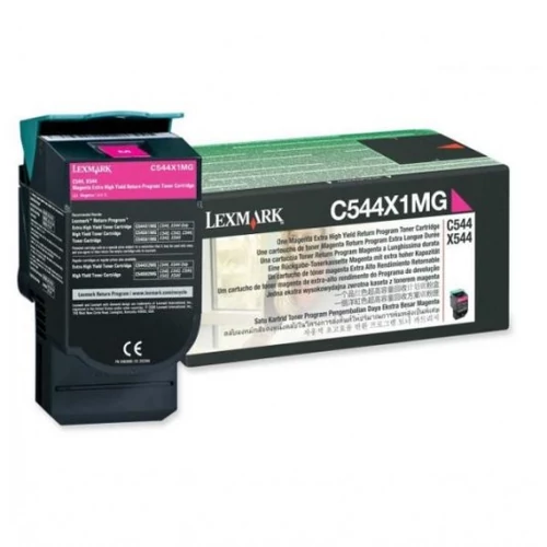 Lexmark C544/X544 Extra High Return Toner Magenta 4K (Eredeti) C544X1MG