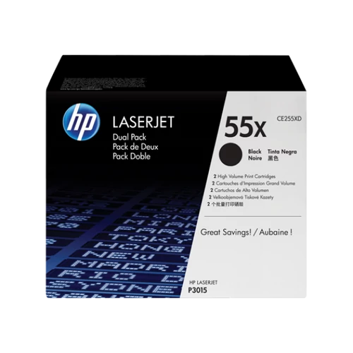 HP CE255XD Toner Black 2x12,5k No.55XD (Eredeti)