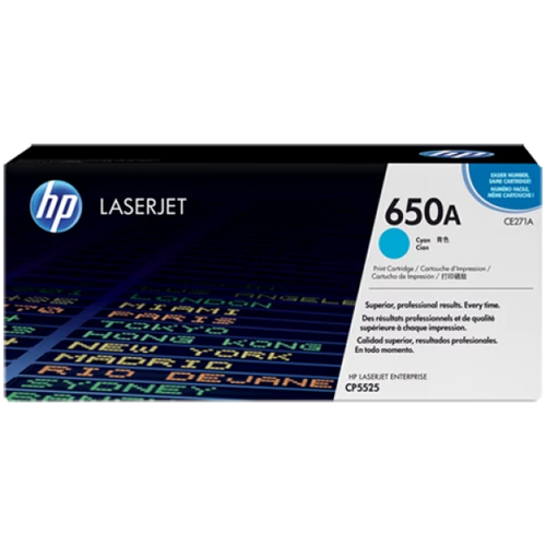 HP CE271A Toner Cyan 15k No.650A (Eredeti)