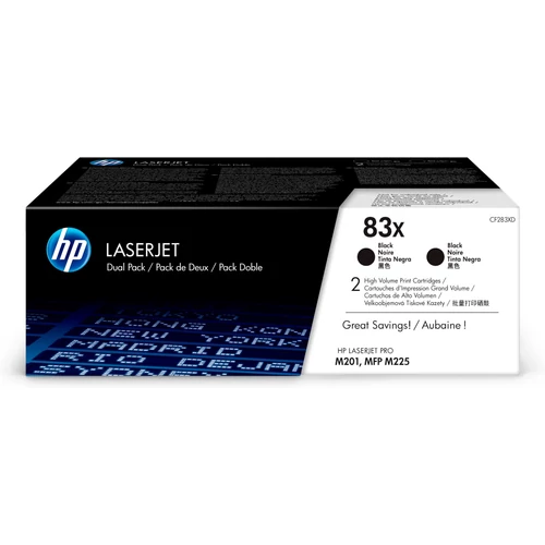 HP CF283XD Toner Bk 2,2k No.83X