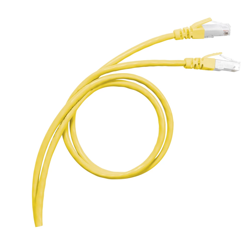 LEGRAND patch kábel RJ45-RJ45 Cat6A árnyékolt (S/FTP) PVC 2 méter sárga d: 6,2mm