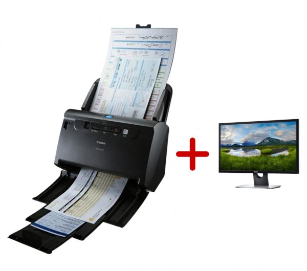 Canon imageFORMULA DR-C240 dokumentum szkenner+ DELL monitor 23.6