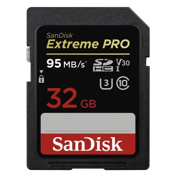 SANDISK 121594, SDHC EXTREME PRO KÁRTYA 32GB, 100 / 90 MB / s , UHS-I, Class 10, U3, V30