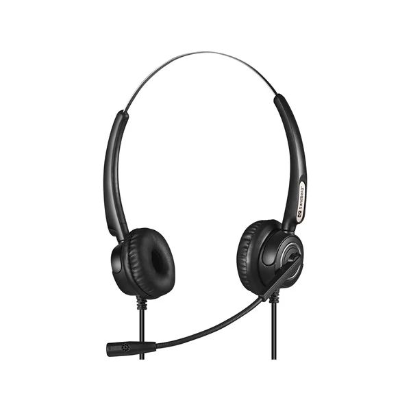 SANDBERG Headset mikrofonnal, USB + RJ9 / 11 Headset Pro Stereo, Fekete