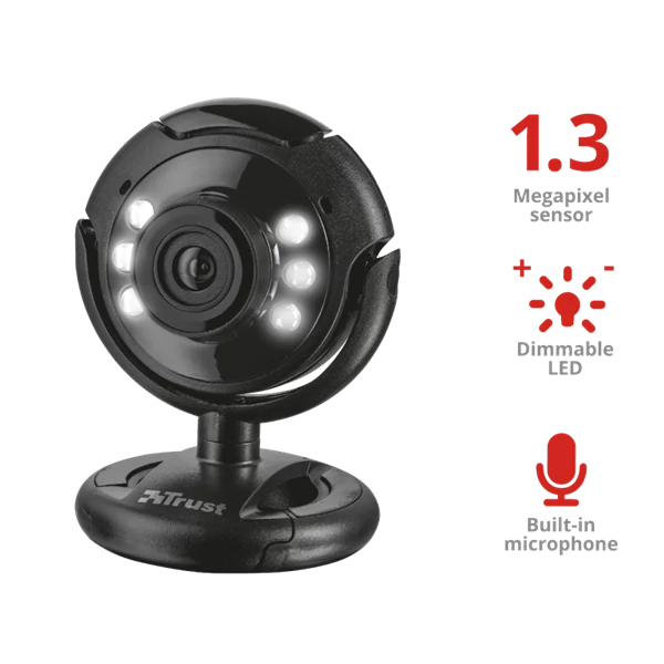 TRUST Webkamera 16428, SpotLight Pro Webcam with LED lights