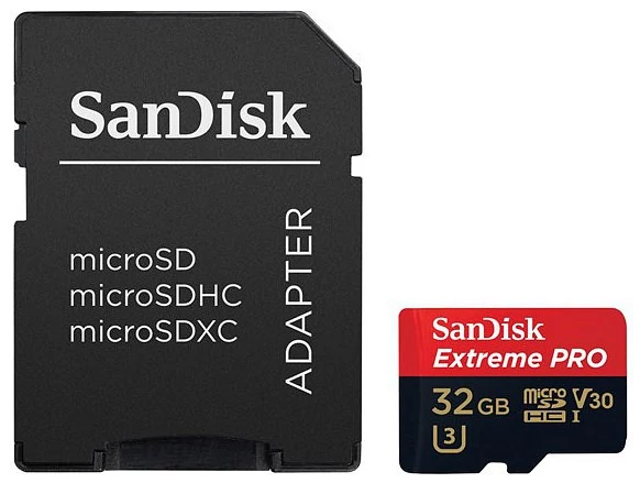 SANDISK MICROSD EXTREME PRO KÁRTYA 32GB, 100MB/s CL10 UHS-I, V30, A1