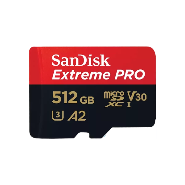 SANDISK 214507, MICROSD EXTREME PRO KÁRTYA 512GB, 200 / 140 MB / s, A2 C10 V30 UHS-I U3 SanDisk