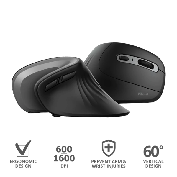 TRUST Ergonomikus vezeték nélküli egér 23507, Verro Ergonomic Wireless Mouse