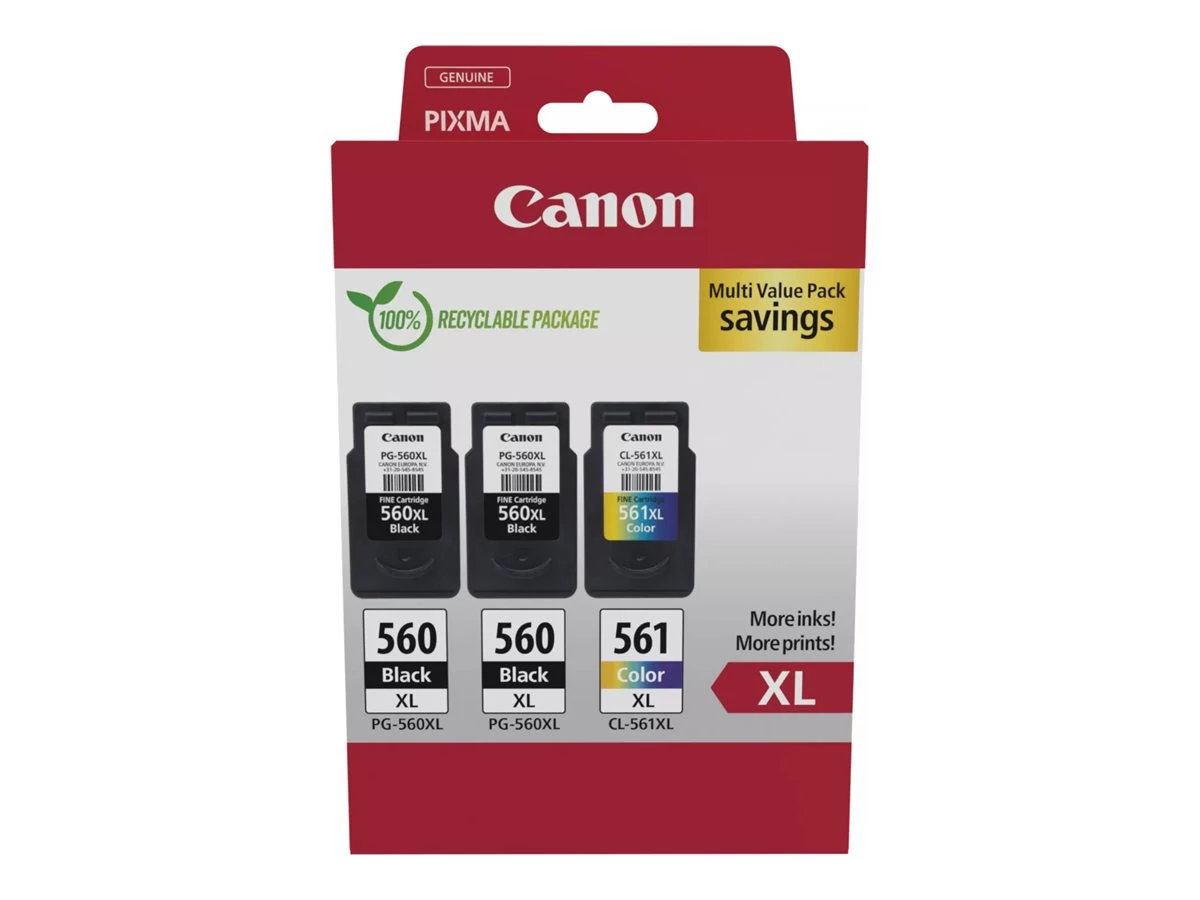 Canon PG-560XLx2 + CL-561XL Multipack 2x14,3 ml +1x12,2 ml Canon