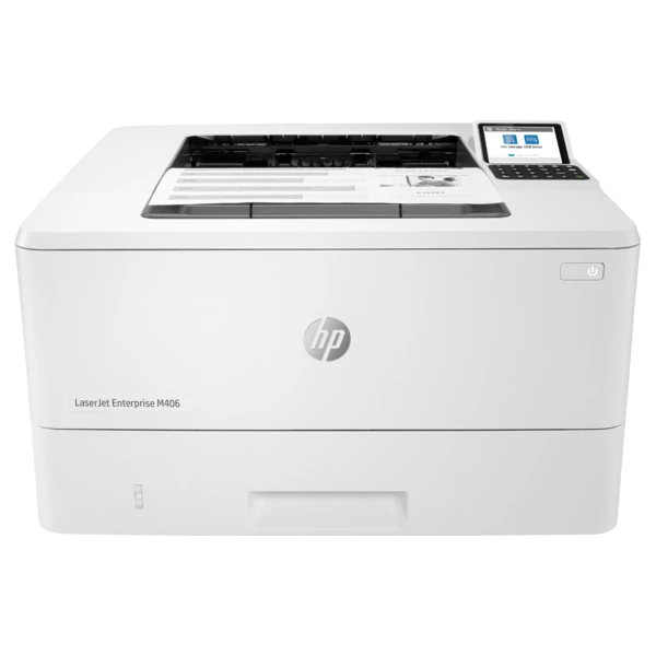 HP Lézernyomtató LJ Enterprise M406dn, 1GB, USB / Háló, A4 38lap / perc FF, 1200x1200 Duplex