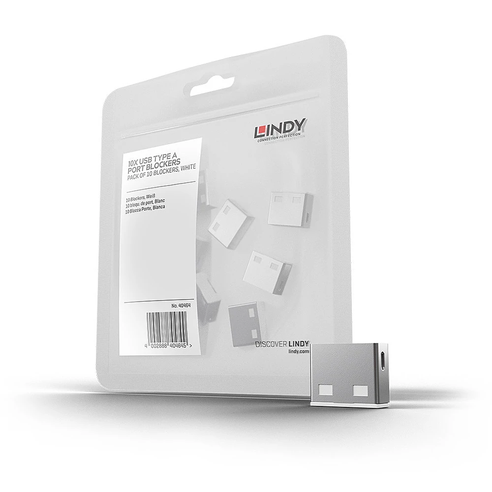 LINDY 10 USB Port Locks WHITE no Key