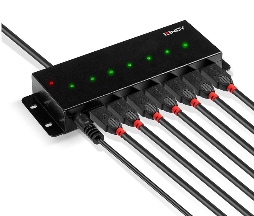 Lindy USB 2.0 Metall Hub, 7 Port