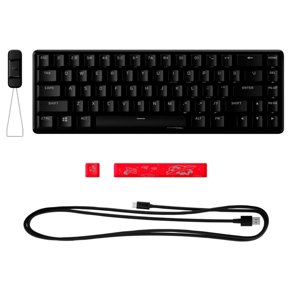 HP HYPERX Vezetékes Billentyűzet Alloy Origins 65 RGB HX Red Mechanikus USB US