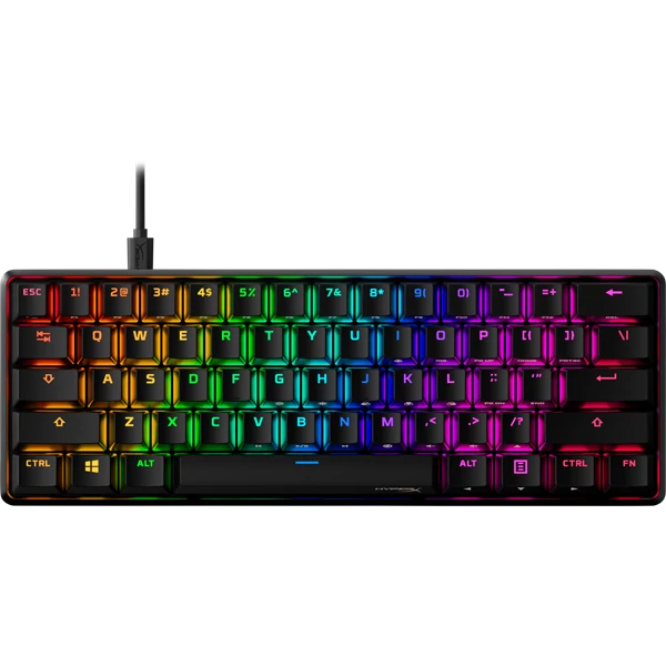 HP HYPERX Vezetékes Billentyűzet Alloy Origins 60 RGB HX Aqua Mechanikus USB US