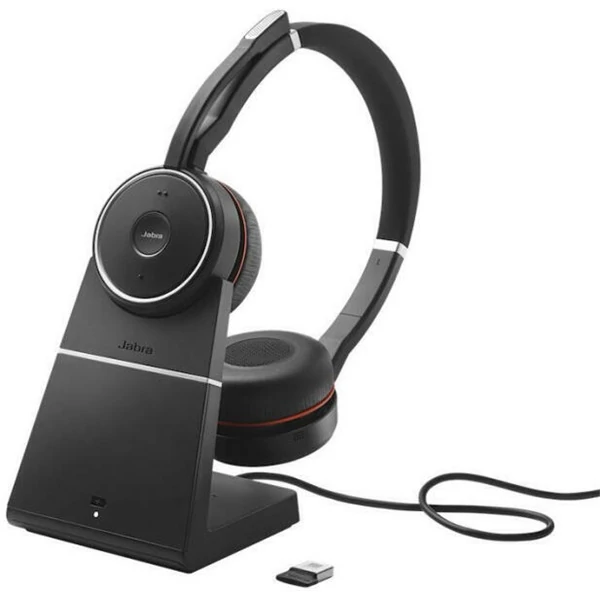 JABRA Fejhallgató - Evolve 75 SE UC Stereo Bluetooth Vezeték Nélküli, Mikrofon + Tartó állvány Jabra