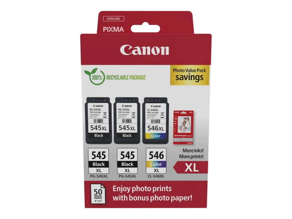 Canon PG-545XLx2 + CL-546XL Tintapatron Multipack 1x15 ml +1x13 ml Canon