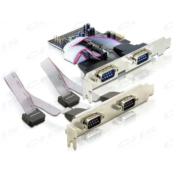 DELOCK PCI-E Bővítőkártya 4x Soros RS-232 port