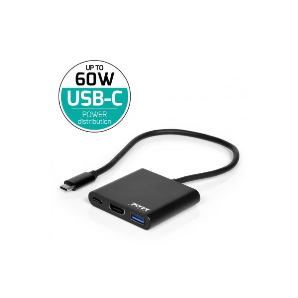 Port Designs dokkoló, USB-C mini dokkoló USB-C / HDMI / USB