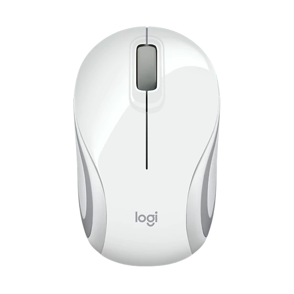 LOGITECH Egér - M187 Vezeték Nélküli Optikai Nano, Fehér