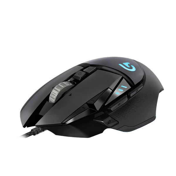 LOGITECH Egér - G502 Lightsync RGB Vezetékes Gaming, Fekete