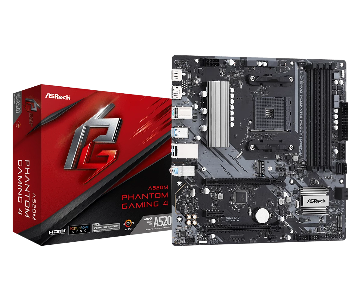 ASRock sAM4 A520M PHANTOM GAMING 4 alaplap