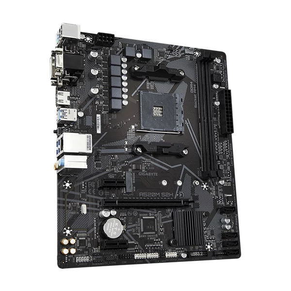 GIGABYTE Alaplap AM4 A520M S2H AMD A520, mATX