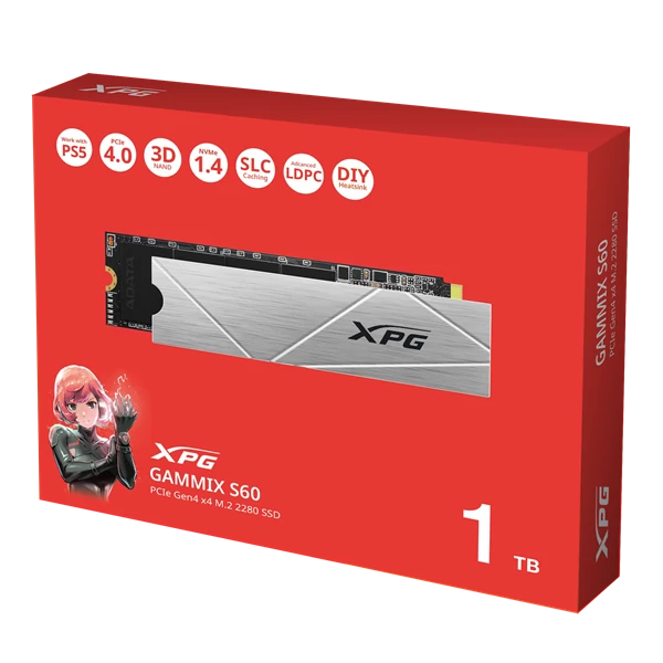 ADATA SSD M.2 2280 NVMe Gen4x4 1TB GAMMIX S60 ADATA