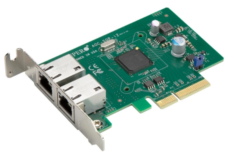 Supermicro Std LP 2-port GbE RJ45, Intel i350