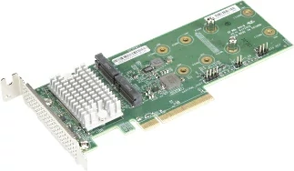 Supermicro 2x Hybrid NVMe/SATA M.2 RAID Carrier, Standard LP