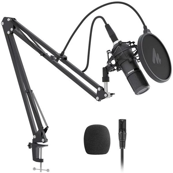 MAONO XLR Podcast Mikrofon szett AU-PM320S, XLR Condenser Microphone Kit Cardioid Vocal Studio Recording