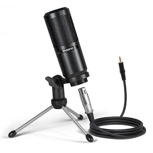 MAONO Asztali Mikrofon AU-PM360TR, Recording Microphone kit with XLR-to-3.5mm Cable