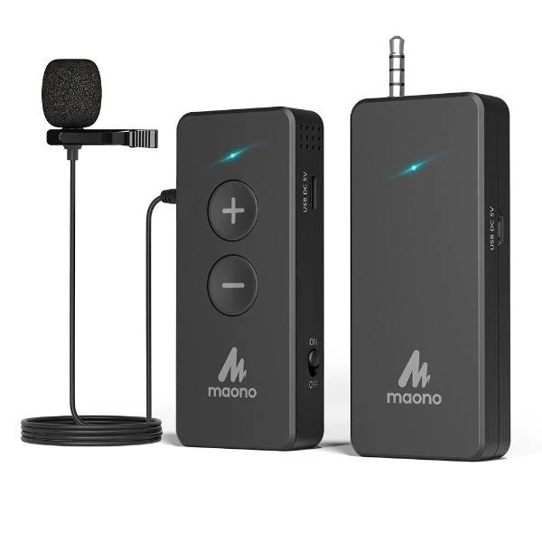 MAONO Vezeték nélküli csiptetős mikrofon AU-WM800, Wireless Lavalier Microphone