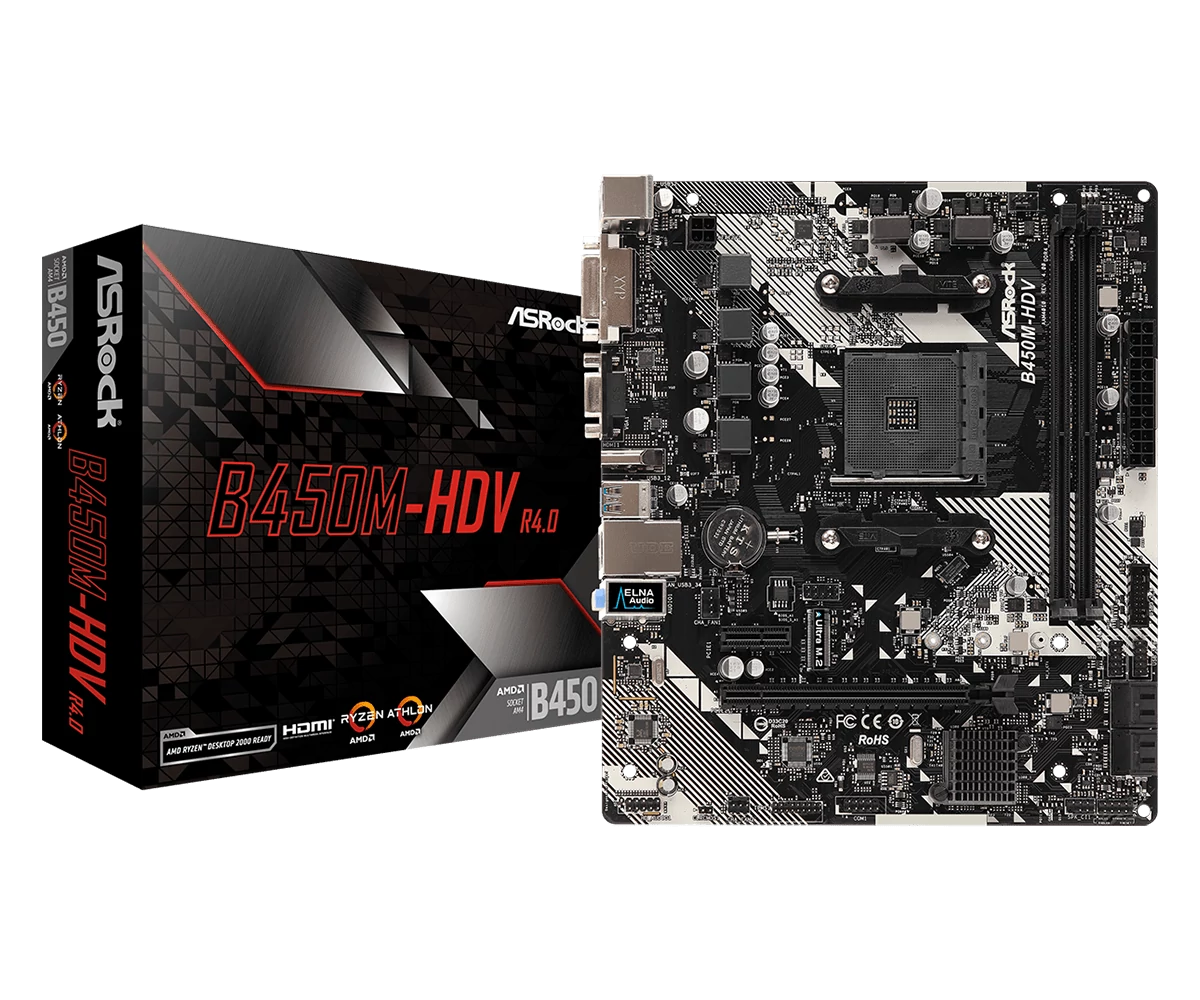 ASRock sAM4 B450M-HDV R4.0 alaplap