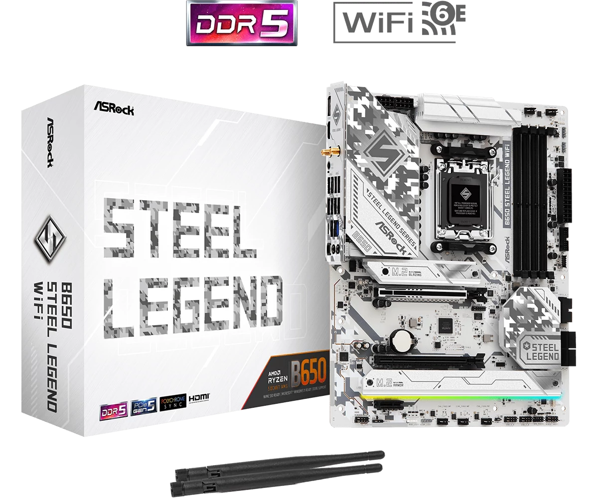 ASRock sAM5 B650 STEEL LEGEND WIFI alaplap