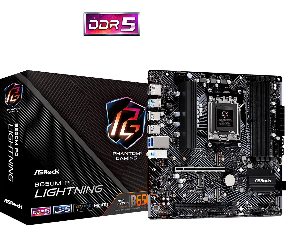 ASRock sAM5 B650M PG LIGHTNING alaplap