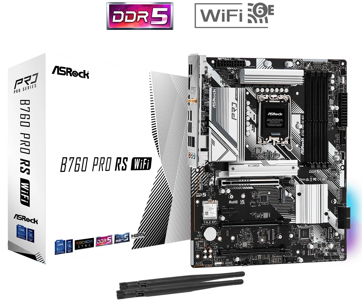 ASRock LGA1700 B760 PRO RS WIFI alaplap