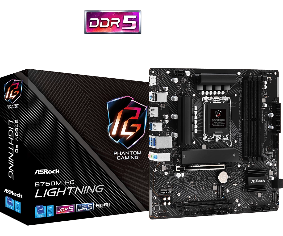 ASRock LGA1700 B760M PG LIGHTNING alaplap