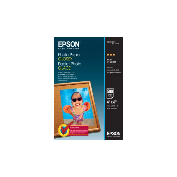 EPSON Fotópapír Glossy 10x15 cm, 200 g / m2, 500 Sheets