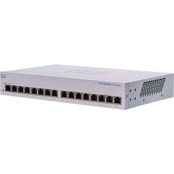 CISCO Switch 16x1000Mbps, Fémházas Rackes - CBS110-16T-EU