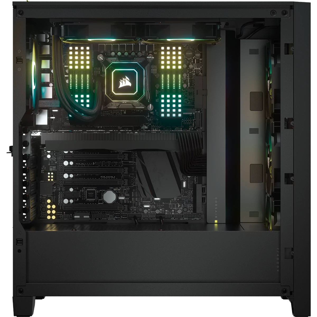 CORSAIR iCUE 4000X RGB Edzett Üveg Mid-Tower Gépház, Fekete