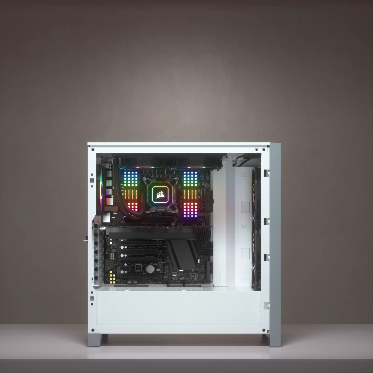 CORSAIR iCUE 4000X RGB Edzett Üveg Mid-Tower Gépház, Fehér